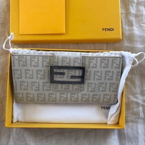 Authentic Fendi logo wallet w/ box